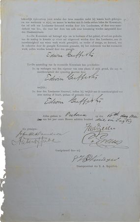 Lot #266 Paul Kruger Signed Documents - Image 4