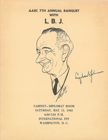 Lot #119 Lyndon B. Johnson and Barry Goldwater Menus - Image 1