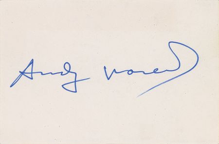 Lot #757 Andy Warhol Signature