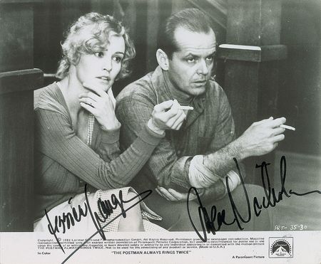 Lot #749 Jack Nicholson and Jessica Lange Signed