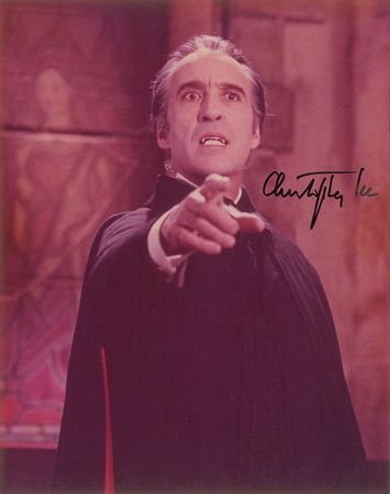 Lot #743 Christopher Lee Signed Photograph