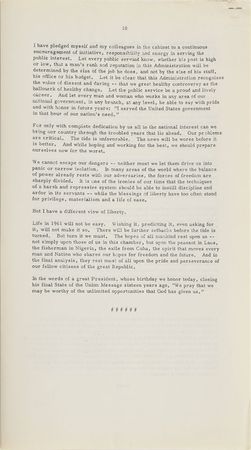 Lot #9041 John F. Kennedy First State of the Union Address Press Release - Image 3