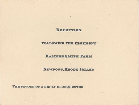 Lot #9011 John and Jacqueline Kennedy 1953 Wedding Invitation - Image 2