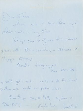 Lot #9073 Jacqueline Kennedy Collection of (4) Handwritten Letters, Telegram, and Negatives - Image 6