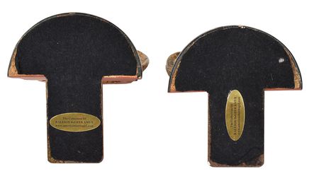 Lot #9057 John F. Kennedy?s Senatorial and Presidential Office Pair of Gold and Black Eagle Bookends - Image 5