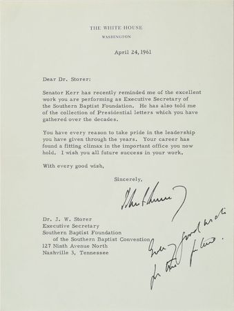 Lot #9036 John F. Kennedy 1961 Typed Letter Signed - Image 1