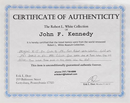 Lot #9062 John F. Kennedy's X-15 Pin - Image 4
