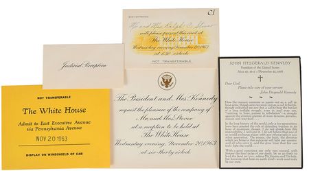 Lot #9080 Jacqueline Kennedy Handwritten Condolence Card Note and Ephemera - Image 2