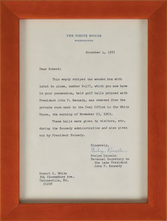 Lot #9059 John F. Kennedy's White House Golf Ball Box - Image 4