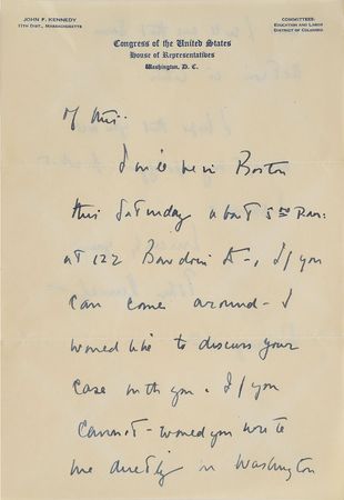 Lot #9006 John F. Kennedy 1951 Autograph Letter Signed - Image 3