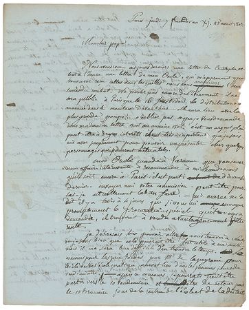 Lot #22 Rene Laennec: Receiving first prize awards in medicine and surgery, Laennec juggles the busy life of a student - Image 1