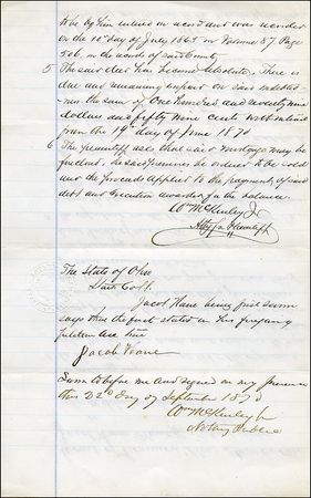 Lot #202 William McKinley Signed Document - Image 2
