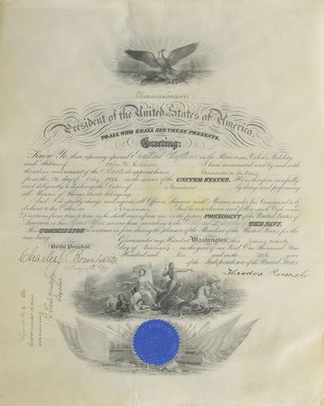 Lot #123 Theodore Roosevelt Signed Document - Image 1