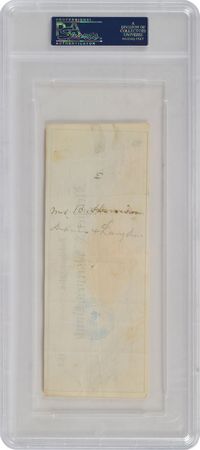 Lot #184 Benjamin Harrison Check - Image 2