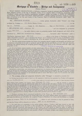 Lot #699 Roy O. Disney Signed Document - Image 1