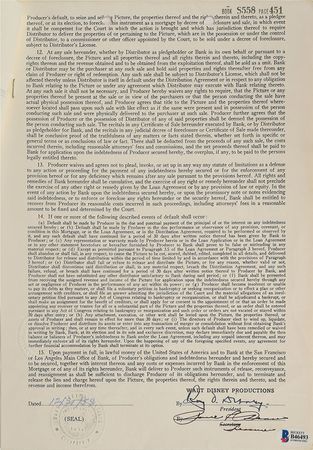 Lot #699 Roy O. Disney Signed Document - Image 2