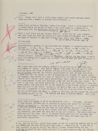 Lot #57 Carl Sagan Archive: Comprehensive archive from the files of Sagan's key assistant - Image 22