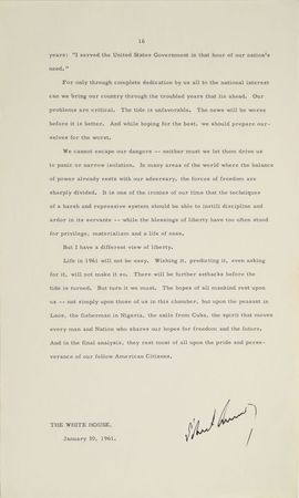 Lot #149 John F. Kennedy: Signed copy of JFK's first State of the Union - Image 2