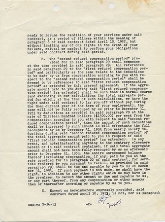 Lot #632 Elizabeth Taylor Signed Document - Image 2