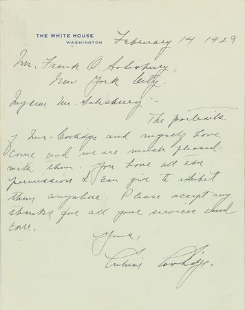 Lot #132 Calvin Coolidge: Rare handwritten letter from Coolidge, less than a month before leaving office - Image 2