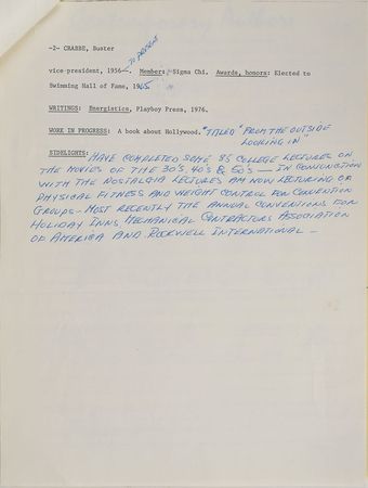 Lot #595 Buster Crabbe Signed Document - Image 2