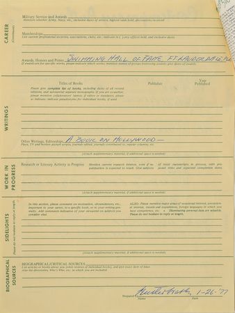 Lot #595 Buster Crabbe Signed Document - Image 4