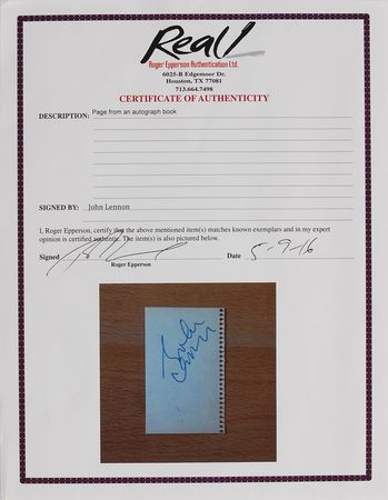 Lot #502 Beatles: John Lennon Signature - Image 2