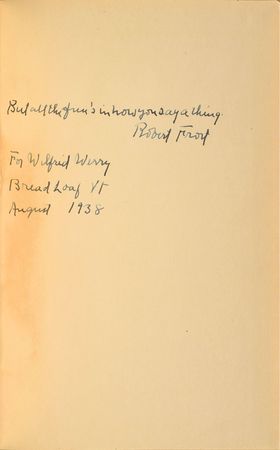 Lot #458 Robert Frost: Frost while at Bread Loaf—