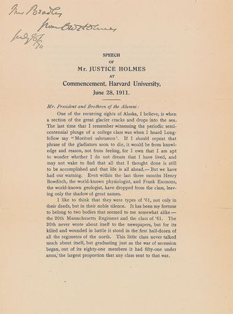 Lot #247 Oliver Wendell Holmes, Jr: Mr. Justice