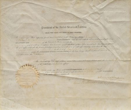 Lot #84 James K. Polk and James Buchanan Signed Document - Image 1