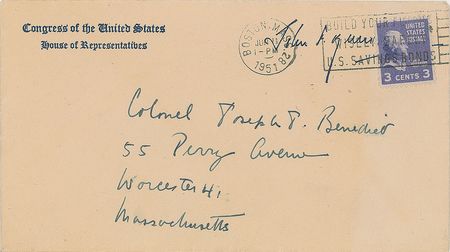 Lot #144 John F. Kennedy: Scarce handwritten letter from Senator Kennedy - Image 3