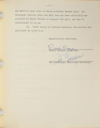 Lot #214 Ronald Reagan Signed Document - Image 1