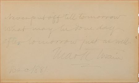 Lot #436 Samuel L. Clemens: 