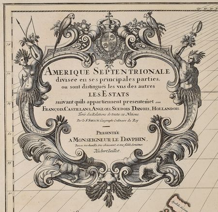 Lot #239 North American Map: 1692: Large, stunning 1692 map of 