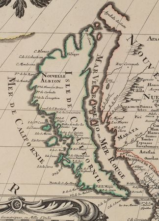 Lot #239 North American Map: 1692: Large, stunning 1692 map of 