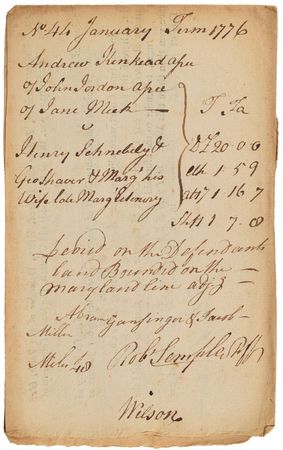 Lot #331 James Wilson Signed Document - Image 1