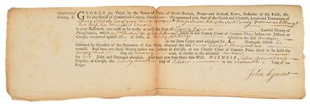 Lot #331 James Wilson Signed Document - Image 2