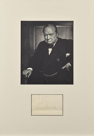 Lot #260 Winston Churchill Signature - Image 1