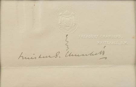 Lot #260 Winston Churchill Signature - Image 2