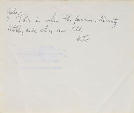 Lot #137 Harry S. Truman: Aboard the USS Franklin D. Roosevelt: 
