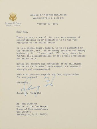 Lot #178 Gerald Ford - Image 3