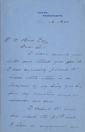 Lot #163 Grover Cleveland: President Cleveland vacations on the Massachusetts coastline - Image 1