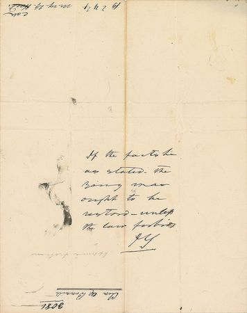 Lot #81 John Tyler Signed Note - Image 1