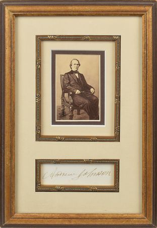 Lot #189 Andrew Johnson Signature - Image 1