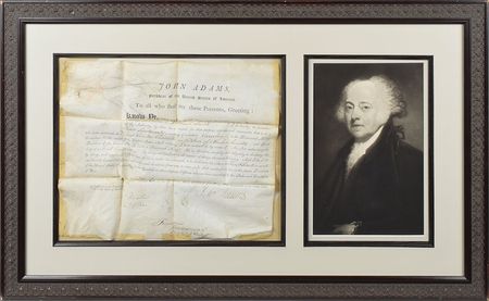 Lot #62 John Adams Signed Document - Image 1