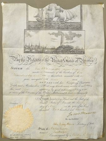 Lot #71 James Monroe and John Quincy Adams Signed Document - Image 2