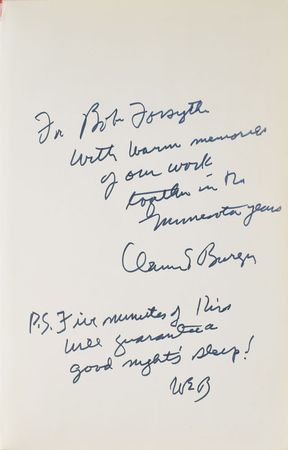 Lot #290 Warren Burger Book - Image 1