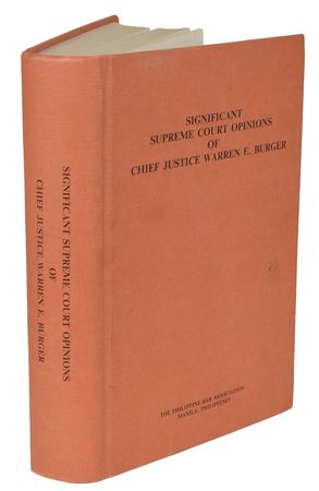 Lot #290 Warren Burger Book - Image 2