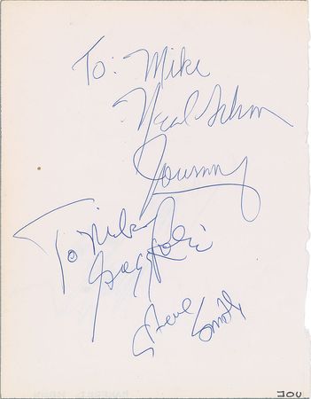 Lot #544 Journey Signatures - Image 1