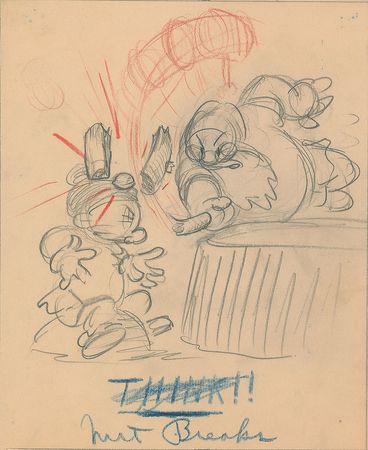 Lot #713 Dopey and Doc concept production storyboards from Snow White and the Seven Dwarfs Concept Production Storyboards - Image 2